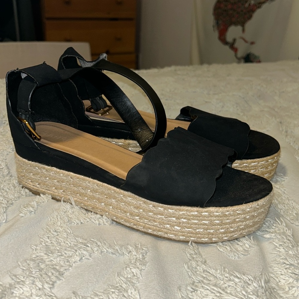 Black platform heels